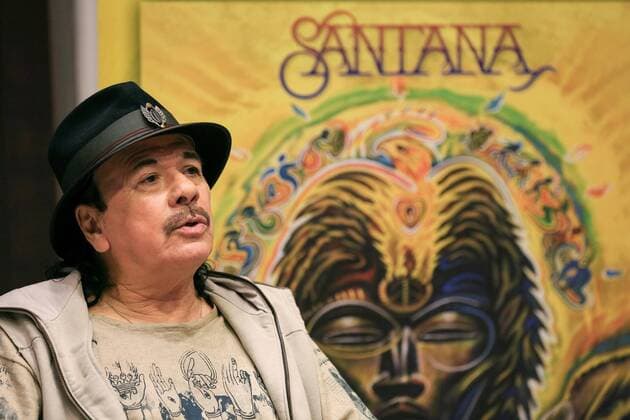 Mexican guitarist Carlos Santana speaks during an interview with Agencia EFE during the presentation of his last album Africa Speaks , in London, Britain, 02 April 2019. Carlos Santana presents Africa Speaks in London !ACHTUNG: NUR REDAKTIONELLE NUTZUNG!  Copyright: xAngelesxRodenasx GRAF4215 20190402-636898214137565524