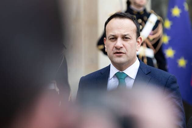 Paris, France, April 2nd, 2019 - The French President receives Irish Prime Minister Leo Varadkar at the Elysee Palace.  Copyright: xAlexisxSciardx