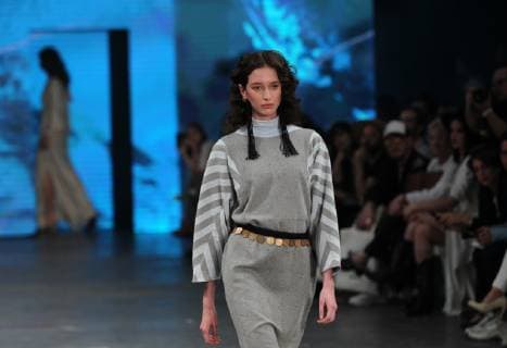 Models present creations by Mexican designer Eilean during the Mexico Fashion Week in Mexico City, Mexico, 02 April 2019. Mexico Fashion Week !ACHTUNG: NUR REDAKTIONELLE NUTZUNG!  Copyright: xMarioxGuzmánx AME5385 20190403-636898643238667906