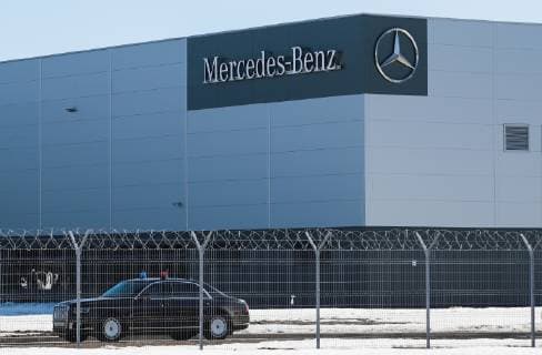 MOSCOW REGION, RUSSIA - APRIL 3, 2019: An outside view of the Moskovia Mercedes-Benz assembly plant of the Daimler AG German automotive corporation in the Yesipovo industrial park. Sergei Bobylev TASS  TS0A6CCC