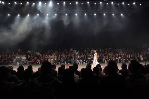 Models present creations by Mexican designer Vero Díaz during the Mexico Fashion Week, in Mexico City, Mexico, 3 April 2019. Mexico Fashion Week !ACHTUNG: NUR REDAKTIONELLE NUTZUNG!  Copyright: xSashenkaxGutierrezx AME6102 20190404-636899566481106564