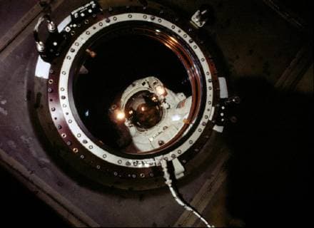 February 7, 2001 - Space - Astronaut Robert L. Curbeam, Jr., STS-98 mission specialist, was photographed during the second of three spacewalks by a member of the Expedition 1 crew in the newly installed Destiny laboratory. Space - ZUMAz03_ 20010207_sha_z03_737 Copyright: xNASAx