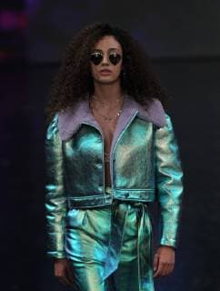 A model presents creations by the Mexican brand Pink Magnolia during the Mexico s Fashion Week, in Mexico City, Mexico, on 4 April 2019. Mexico s Fashion Week !ACHTUNG: NUR REDAKTIONELLE NUTZUNG!  Copyright: xMarioxGuzmánx AME6444 20190405-636900283359694788