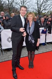 Joerg Schoenenborn with wife Jona Teichmann at the Grimme Prize 2019 at the Theater Marl on 05 04 2019