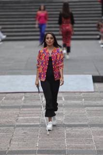 A model presents creations by Mexican designer Adriana Macias during the Mexico s Fashion Week, in Mexico City, Mexico, 05 April 2019. EFE Sashenka Gutierrez Mexico Fashion Week !ACHTUNG: NUR REDAKTIONELLE NUTZUNG!  Copyright: xSashenkaxGutierrezx AME6798 20190405-636900975489233553