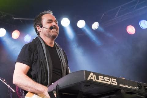 The US American progressive guitarist and singer Neal Morse with his The Neal Morse Ban on The Great Adventure Tour in Hall D of Leipziger Werk 2 The band includes Morse, former Dream Theater drummer Mike Portnoy, bassist Randy George, guitarist Eric Gillette and Bill Hubauer.