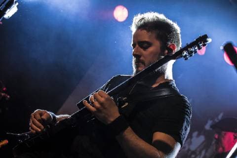 The US American progressive guitarist and singer Neal Morse with his The Neal Morse Ban on The Great Adventure Tour in Hall D of Leipziger Werk 2 The band includes Morse, former Dream Theater drummer Mike Portnoy, bassist Randy George, guitarist Eric Gillette and Bill Hubauer.