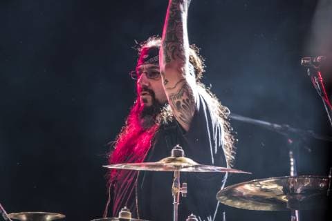 The US American progressive guitarist and singer Neal Morse with his The Neal Morse Ban on The Great Adventure Tour in Hall D of Leipziger Werk 2 The band includes Morse, former Dream Theater drummer Mike Portnoy, bassist Randy George, guitarist Eric Gillette and Bill Hubauer.