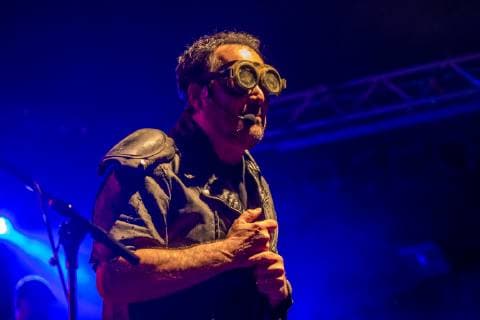 The US American progressive guitarist and singer Neal Morse with his The Neal Morse Ban on The Great Adventure Tour in Hall D of Leipziger Werk 2 The band includes Morse, former Dream Theater drummer Mike Portnoy, bassist Randy George, guitarist Eric Gillette and Bill Hubauer.