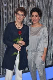 Dunja Hayali Annegret Kramp Karrenbauer at the Grimme Prize 2019 at the Theater Marl on 05 04 2019