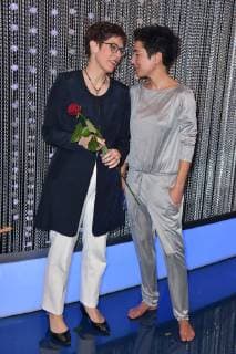 Dunja Hayali Annegret Kramp Karrenbauer at the Grimme Prize 2019 at the Theater Marl on 05 04 2019