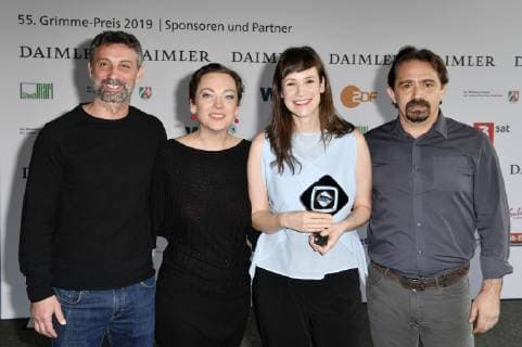 Andi Vasluianu Anca Miruna Lazarescu Anna Schumacher and Igor Cobileanski at the reception of the 55th Grimme Award 2019 at the Grimme Institute Marl 05 04 2019 Foto:xF.xKernx xFuturexImage