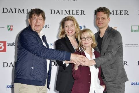 Jörg Gudzuhn Alexandra Kordes Gisela Schneeberger and Sönke Andresen at the reception of the 55th Grimme Award 2019 at the Grimme Institute Marl 05 04 2019 Foto:xF.xKernx xFuturexImage