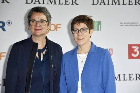 Frauke Gerlach and Annegret Kramp Karrenbauer at the reception of the 55th Grimme Award 2019 at the Grimme Institute Marl 05 04 2019 Foto:xF.xKernx xFuturexImage