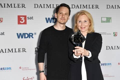 Sebastian Colley and Maren Kroymann at the reception of the 55th Grimme Award 2019 at the Grimme Institute Marl 05 04 2019 Foto:xF.xKernx xFuturexImage