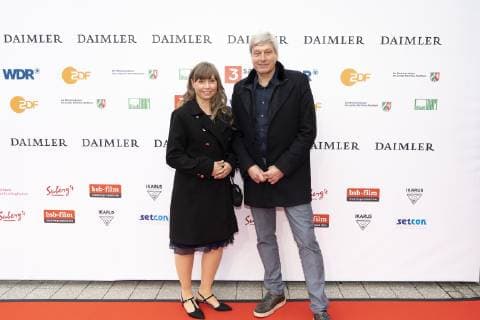 Presentation 55 Grimme Prize 2019 at the Grimme Institute in Marl 55th Grimme Award 2019 Michael Richter with Jana Merkel Presentation 55 Grimme Prize 2019 at the Grimme Institute in Marl 55th Grimme Award 2019 Marl Nordrhein Westphalen Germany Stadttheater Marl