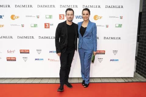 Presentation 55 Grimme Prize 2019 at the Grimme Institute in Marl 55th Grimme Award 2019 Desiree Nosbusch with Christian Schwochow Production Bad Banks Presentation 55 Grimme Prize 2019 at the Grimme Institute in Marl 55th Grimme Award 2019 Marl Nordrhein Westphalen Germany Stadttheater Marl