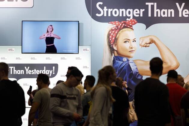Counter-free by Sophia Thiel at the Leading International Trade Fair for Fitness, Wellness, Health, Bodybuilding, Weight Training and Martial Arts FIBO 2019 at Koelnmesse Cologne 05 04 2019 Foto:xC.xHardtx xFuturexImage