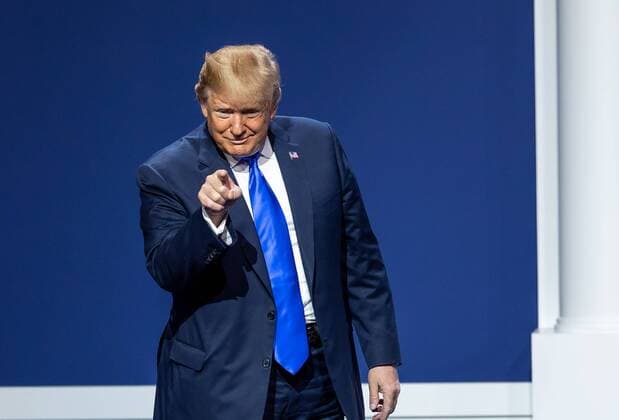 News Themen der Woche KW14 News Bilder des Tages LAS VEGAS, NV - April 6, 2019: President Donald J. Trump pictured at The Republican Jewish Coalition Annual Leadership Meeting at The Venetian Resort in Las Vegas, NV on April 6, 2019. Copyright: xErikxKabikxPhotography xMediaPunchx