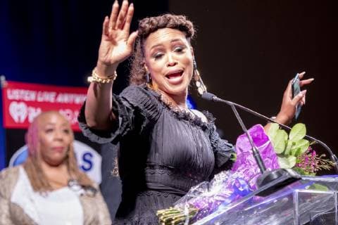 April 6, 2019 - Philadelphia, Pennsylvania, U.S - Grammy Award winner, rapper, songwriter, singer, actress and tv host of the Talk , EVE, received the Trailblazing Woman Of Excellence award presented by radio station WDAS at the Women Of Excellence luncheon in Philadelphia PA Philadelphia U.S. - ZUMArf1_ 20190406_zaf_rf1_043 Copyright: xRickyxFitchettx