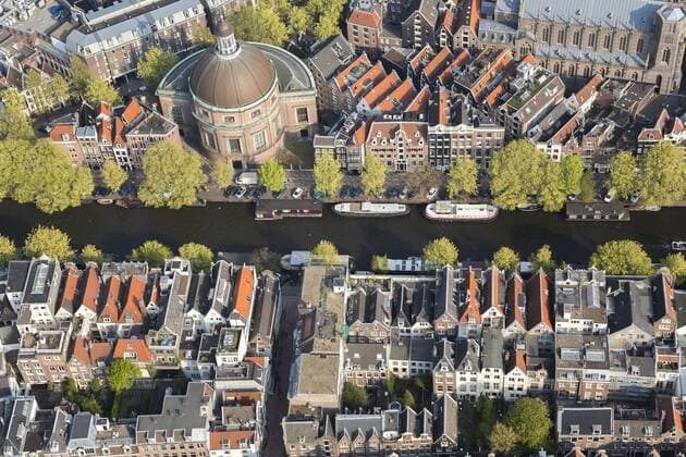 Aerial view of Amsterdam, Holland, Netherlands  Copyright: xPeterxAdamsx EU20 PAD0004