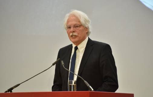 The journalist Thomas Roth Chairman of the Lew Kopelews Forum will speak at the Lew Kopolew Prize for Peace and Human Rights 2019 on 07 04 2019 in Cologne, which was awarded this year to Captain Claus Peter Reisch and the Dresden Maritime Rescue Initiative Mission Lifeline e V.