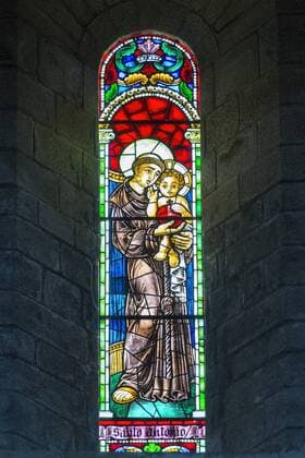 Se do Porto, Europe, Portugal, Oporto, Madonna and Child stained glass window  Copyright: xJimxEngelbrechtx EU23 JEN0407