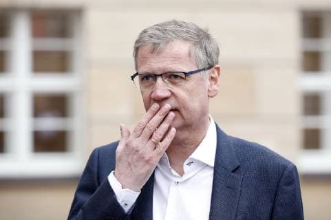 Günther Jauch at the inauguration of the donation box of the Schlossverein in the Landtag in the Stadtschloss Potsdam 05 04 2019 Foto:xS.xGabschx xFuturexImage
