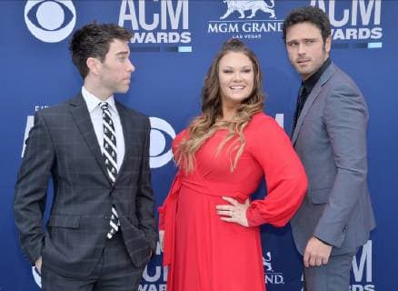 (L-R) Ty Bentli, Tricia TJ Jenkins, and Chuck Wicks attend the 54th annual Academy of Country Music Awards held at the MGM Grand Garden Arena in Las Vegas, Nevada on April 7, 2019. The show will broadcast live on CBS.  LAP20190407063 JIMxRUYMEN
