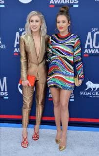 (L-R) Maddie Marlow and Tae Dye attend the 54th annual Academy of Country Music Awards held at the MGM Grand Garden Arena in Las Vegas, Nevada on April 7, 2019. The show will broadcast live on CBS.  LAP20190407080 JIMxRUYMEN