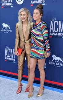 (L-R) Maddie Marlow and Tae Dye attend the 54th annual Academy of Country Music Awards held at the MGM Grand Garden Arena in Las Vegas, Nevada on April 7, 2019. The show will broadcast live on CBS.  LAP20190407098 JIMxRUYMEN