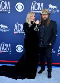 (L-R) Morgane Stapleton and Chris Stapleton attend the 54th annual Academy of Country Music Awards held at the MGM Grand Garden Arena in Las Vegas, Nevada on April 7, 2019. The show will broadcast live on CBS.  LAP20190407296 JIMxRUYMEN