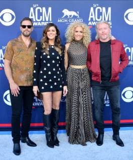 (L-R) Jimi Westbrook, Karen Fairchild, Kimberly Schlapman and Philip Sweet of Little Big Town attend the 54th annual Academy of Country Music Awards held at the MGM Grand Garden Arena in Las Vegas, Nevada on April 7, 2019. The show will broadcast live on CBS.  LAP20190407286 JIMxRUYMEN