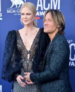 Nicole Kidman and Keith Urban attend the 54th annual Academy of Country Music Awards held at the MGM Grand Garden Arena in Las Vegas, Nevada on April 7, 2019. The show will broadcast live on CBS.  LAP20190407275 JIMxRUYMEN