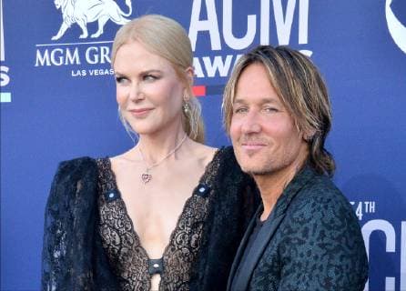 Nicole Kidman and Keith Urban attend the 54th annual Academy of Country Music Awards held at the MGM Grand Garden Arena in Las Vegas, Nevada on April 7, 2019. The show will broadcast live on CBS.  LAP20190407276 JIMxRUYMEN