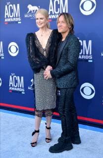 Nicole Kidman and Keith Urban attend the 54th annual Academy of Country Music Awards held at the MGM Grand Garden Arena in Las Vegas, Nevada on April 7, 2019. The show will broadcast live on CBS.  LAP20190407278 JIMxRUYMEN
