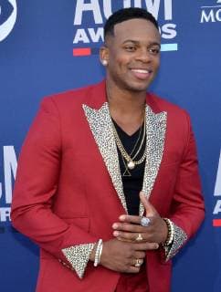 Jimmie Allen attends the 54th annual Academy of Country Music Awards held at the MGM Grand Garden Arena in Las Vegas, Nevada on April 7, 2019. The show will broadcast live on CBS.  LAP20190407363 JIMxRUYMEN
