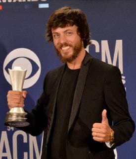 Chris Janson, winner of the award for Video of the Year for Drunk Girl, appears backstage at the 54th annual Academy of Country Music Awards held at the MGM Grand Garden Arena in Las Vegas, Nevada on April 7, 2019. The show will broadcast live on CBS.  LAP20190407384 JIMxRUYMEN
