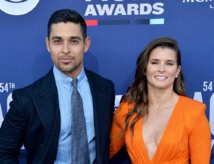 (L-R) Wilmer Valderrama and Danica Patrick attend the 54th annual Academy of Country Music Awards held at the MGM Grand Garden Arena in Las Vegas, Nevada on April 7, 2019. The show will broadcast live on CBS.  LAP20190407390 JIMxRUYMEN
