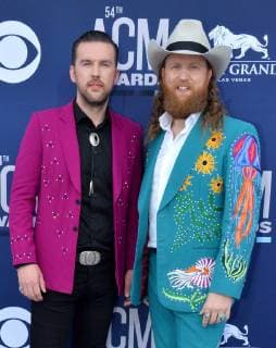 T.J. Osborne (L) and John Osborne attend the 54th annual Academy of Country Music Awards held at the MGM Grand Garden Arena in Las Vegas, Nevada on April 7, 2019. The show will broadcast live on CBS.  LAP20190407423 JIMxRUYMEN