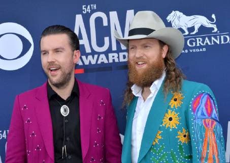 T.J. Osborne (L) and John Osborne attend the 54th annual Academy of Country Music Awards held at the MGM Grand Garden Arena in Las Vegas, Nevada on April 7, 2019. The show will broadcast live on CBS.  LAP20190407424 JIMxRUYMEN