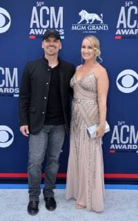 Jon Nite (L) and guest attend the 54th annual Academy of Country Music Awards held at the MGM Grand Garden Arena in Las Vegas, Nevada on April 7, 2019. The show will broadcast live on CBS.  LAP20190407436 JIMxRUYMEN