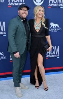 Mitchell Tenpenny and Meghan Patrick attend the 54th annual Academy of Country Music Awards held at the MGM Grand Garden Arena in Las Vegas, Nevada on April 7, 2019. The show will broadcast live on CBS.  LAP20190407497 JIMxRUYMEN