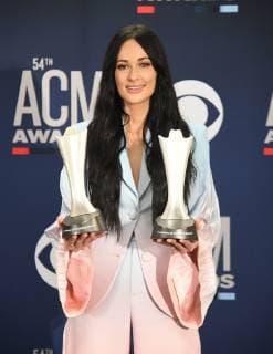 April 7, 2019 - Las Vegas, NV, USA - LAS VEGAS, NEVADA - APRIL 07: : Female Artist of the Year winner Kacey Musgraves poses in the press room during the 54th Academy Of Country Music Awards at MGM Grand Hotel & Casino on April 07, 2019 in Las Vegas, Nevada. Photo: imageSPACE Las Vegas USA - ZUMAs181 20190407_zea_s181_448 Copyright: xImagespacex