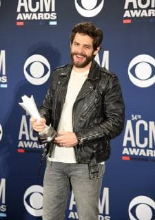 April 7, 2019 - Las Vegas, NV, USA - LAS VEGAS, NEVADA - APRIL 07: Male Artist of the Year award winner Thomas Rhett poses in the press room during the 54th Academy Of Country Music Awards at MGM Grand Hotel & Casino on April 07, 2019 in Las Vegas, Nevada. Photo: imageSPACE Las Vegas USA - ZUMAs181 20190407_zea_s181_428 Copyright: xImagespacex