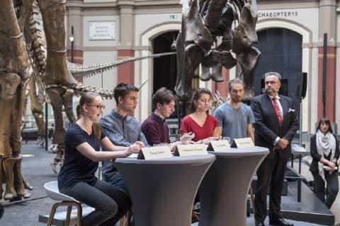 Students of the Fridays for Future movement presented their de Copyright: epd-bild ChristianxDitsch EDITORIAL USE ONLY