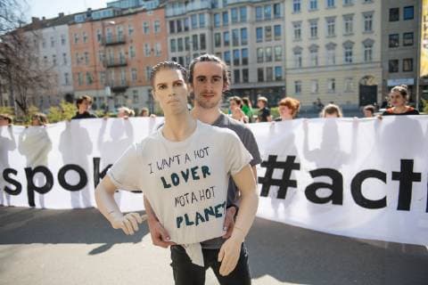 Pupils of the Fridays for Future movement presented their demands on politics at a press conference at the Berlin Museum of Natural History on Monday 08 04 19 Pupils and student Copyright: epd-bild ChristianxDitsch EDITORIAL USE ONLY