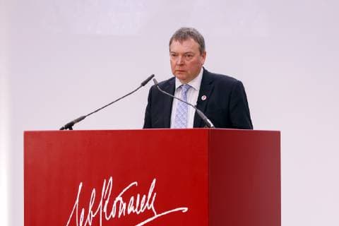 Claus Peter Reisch at the presentation of the Lew Kopelew Prize for Peace and Human Rights 2019 which was awarded this year to Captain Claus Peter Reisch and the Dresden Maritime Rescue Initiative Mission Life e V at the headquarters of the Kreissparkasse Köln am Neumarkt Köln 07 04 2019 Foto:xC.xHardtx xFuturexImage