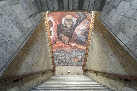 Mexio; Jalisco; Guadalajara, Jalisco Governor s Palace (Palacio de Gobierno de Jalisco), Mural of Miguel Hidalgo  Copyright: xRobxTilleyx SA13 RTI0247