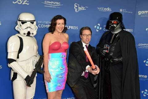Dorothee Baer Andreas Scheuer at the German Computer Game Award 2019 at the Admiralspalast in Berlin on 09 04 2019